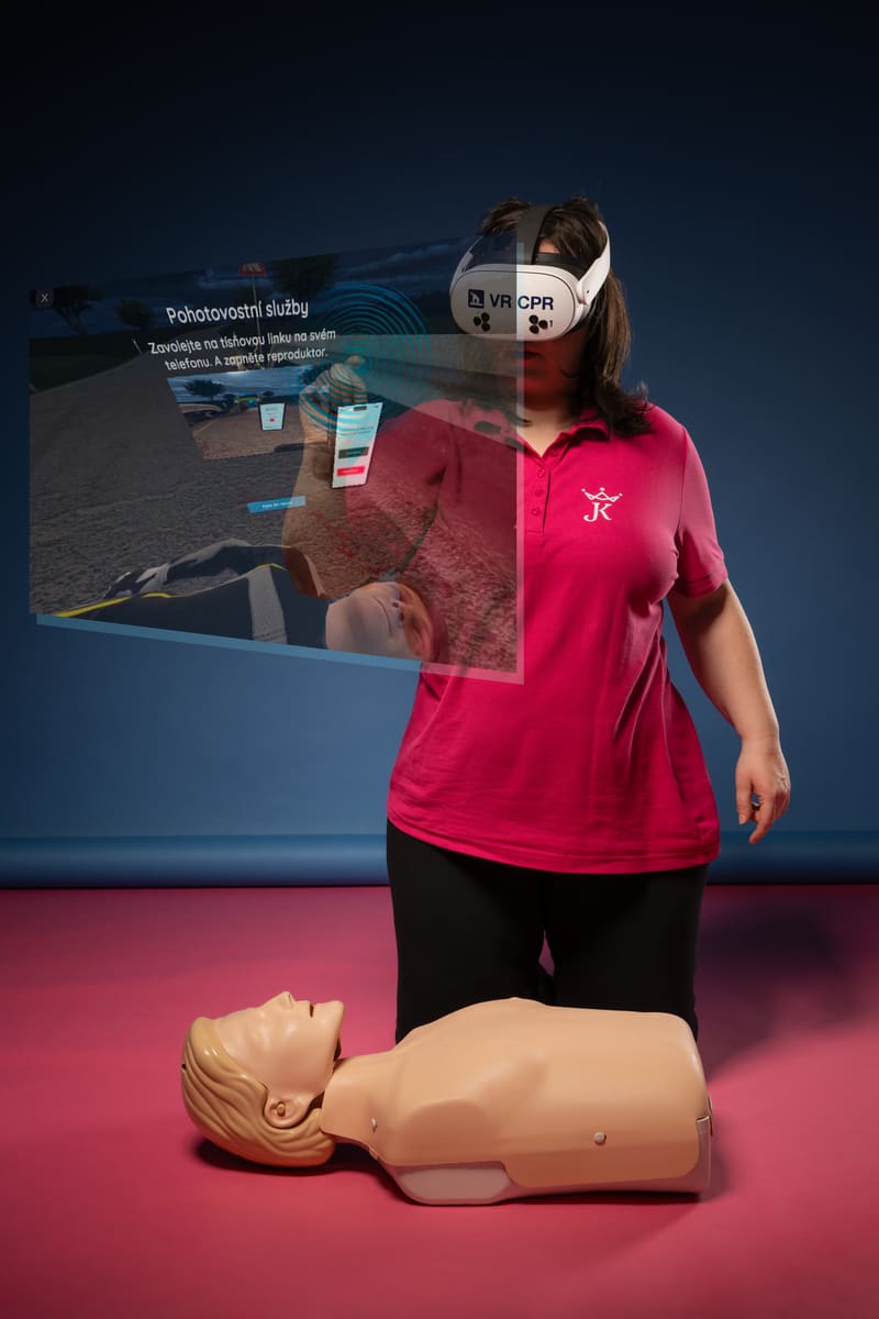 kurz první pomoci s virtuální realitou - nácvik první pomoci